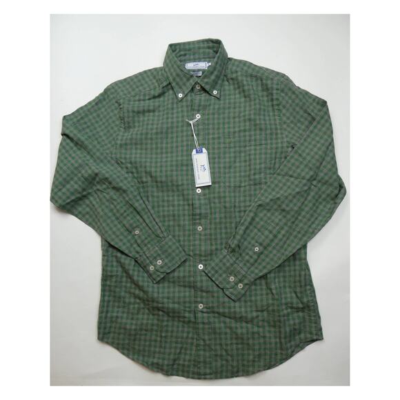 SOUTHERN TIDE check print button front shirt, small, NEW - Picture 1 of 2